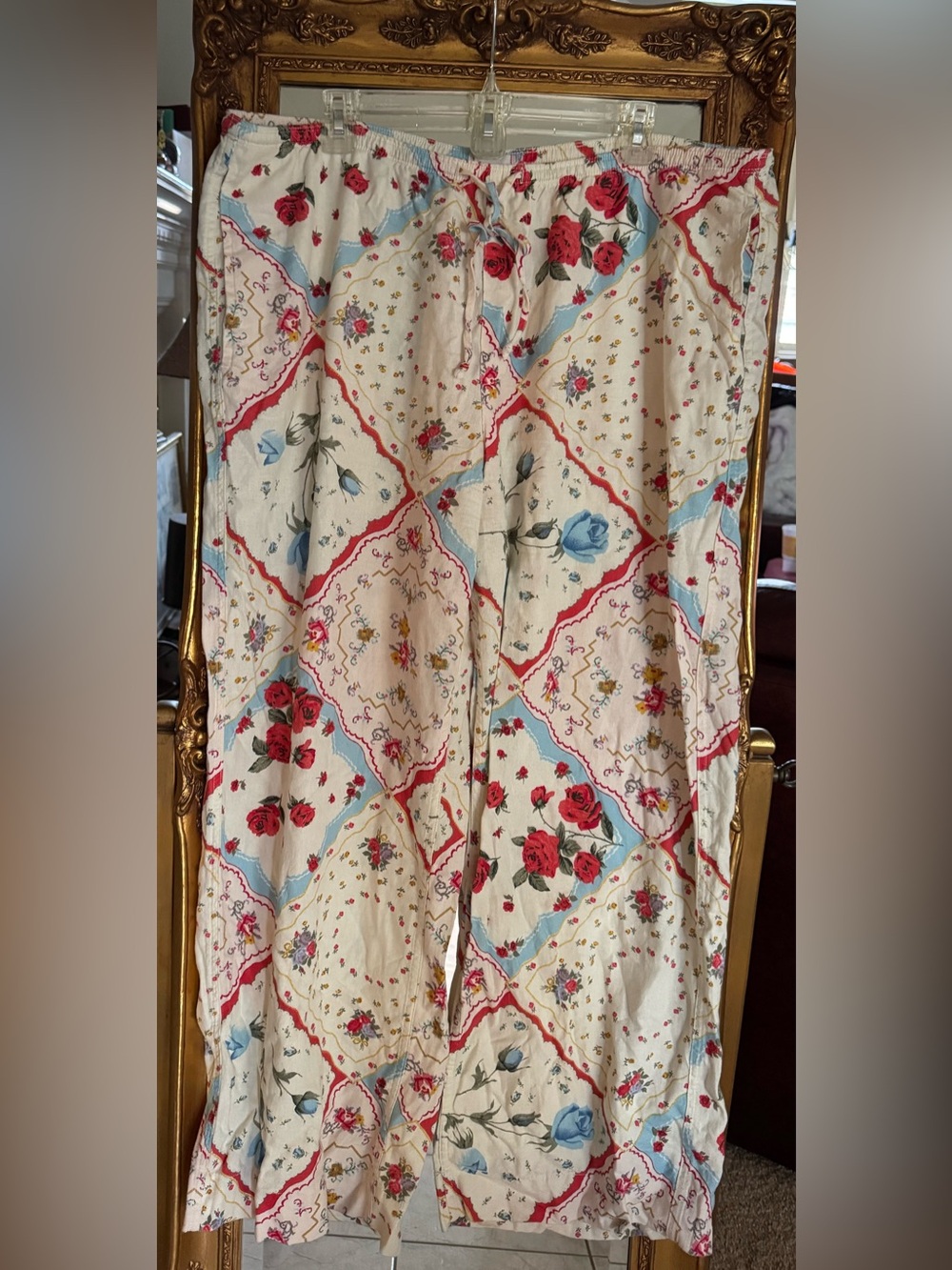 Urban Outfitters Floral Patchwork Wide-Leg Pants